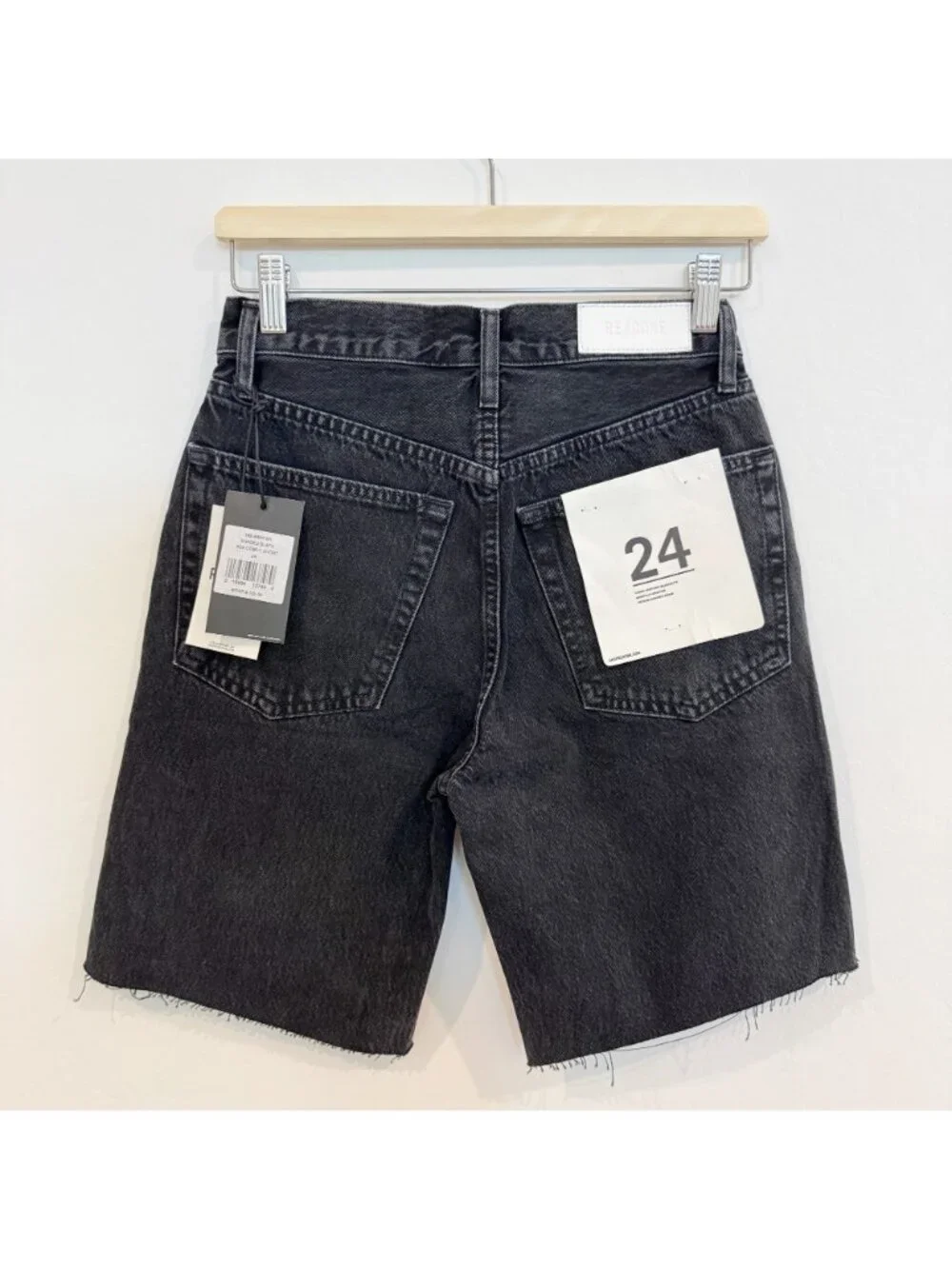 NWT Re/Done Denim 90s Comfy Jean Shorts Long‎ Bermuda Summer Jorts Modest New 24